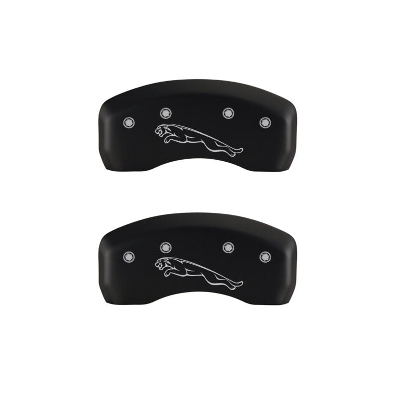 MGP 4 Caliper Covers Engraved Front & Rear Leaper Red finish silver ch