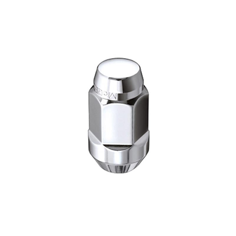 McGard Hex Lug Nut (Cone Seat Bulge Style) M14X1.5 / 22mm Hex / 1.635in. Length (4-Pack) - Chrome