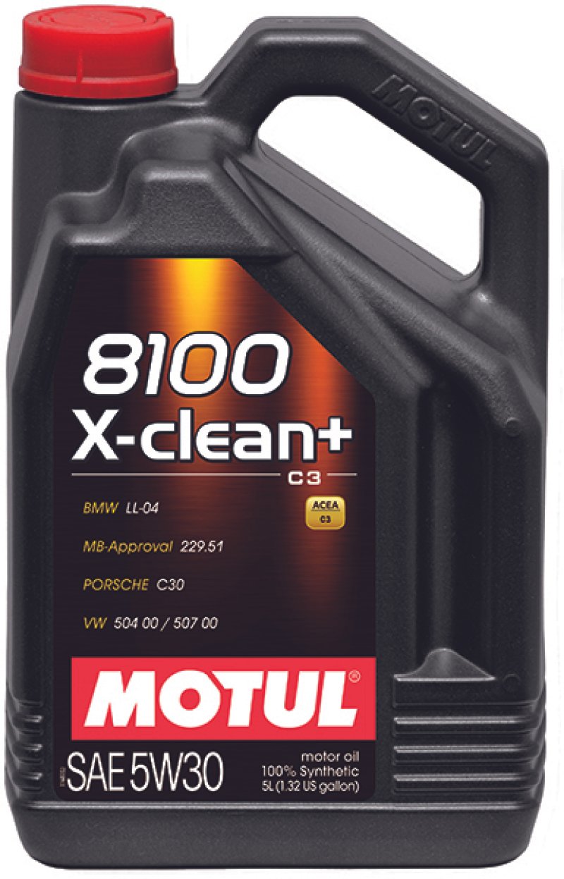 Motul 5L Synthetic Engine Oil 8100 5W30 X-CLEAN Plus
