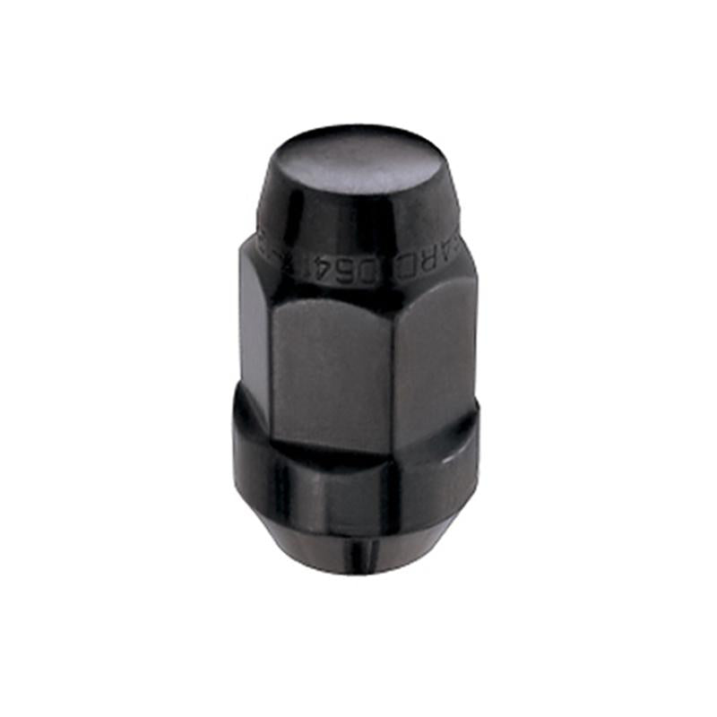McGard Hex Lug Nut (Cone Seat Bulge Style) M14X1.5 / 22mm Hex / 1.945in. Length (4-Pack) - Black