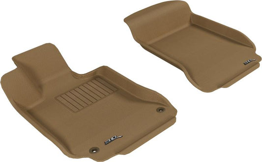 3D MAXpider 2008-2014 Mercedes-Benz C-Class W204 Kagu 1st Row Floormat - Tan