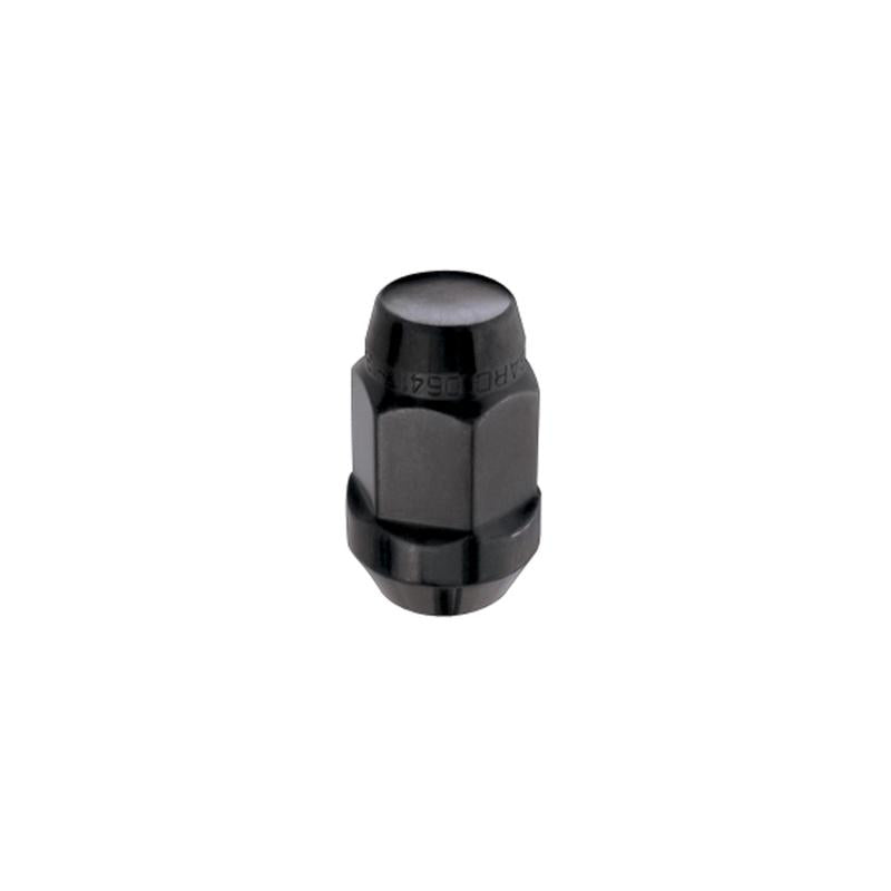 McGard Hex Lug Nut (Cone Seat Bulge Style) M14X1.5 / 22mm Hex / 1.635in. Length (4-Pack) - Black